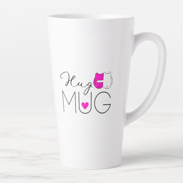 Hug Mug | Rose chaud | Donner un câlin | Obtenir u (Droite)