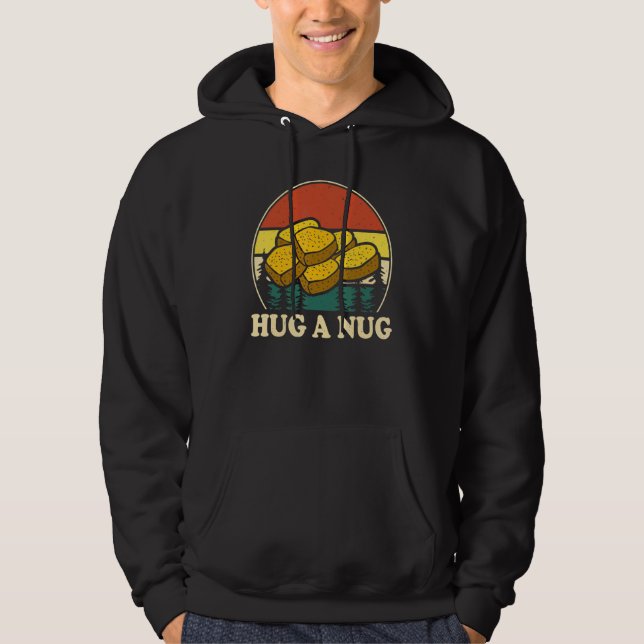 Hug Nug Chicken Nugget Fried Chicken   Boys Girls  Hoodie (Vorderseite)