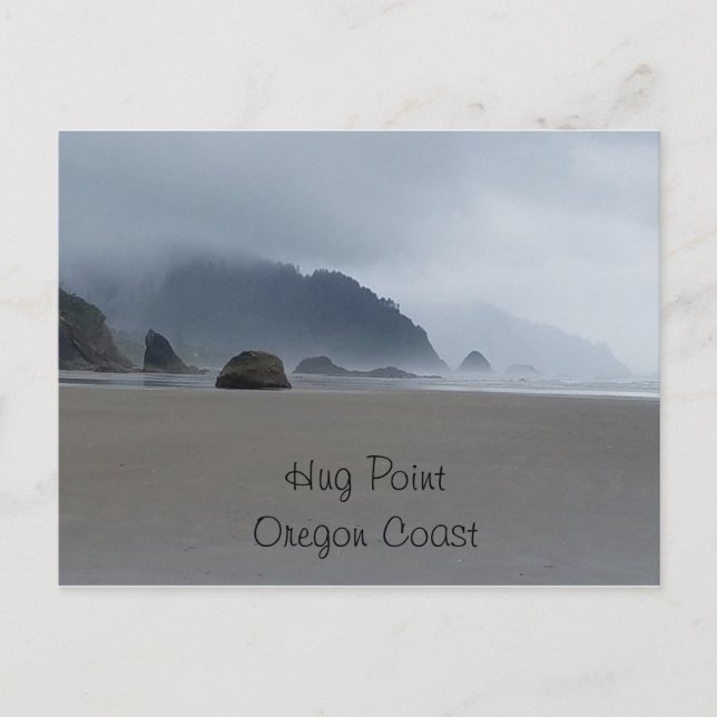Hug Point Oregon Coast Beach Post Card Postkarte (Vorderseite)