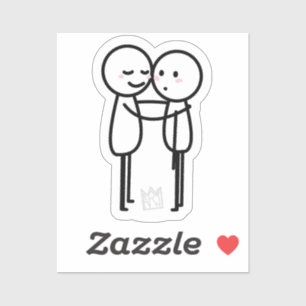 Hug - Sticker pour les illustrations d'accrochage