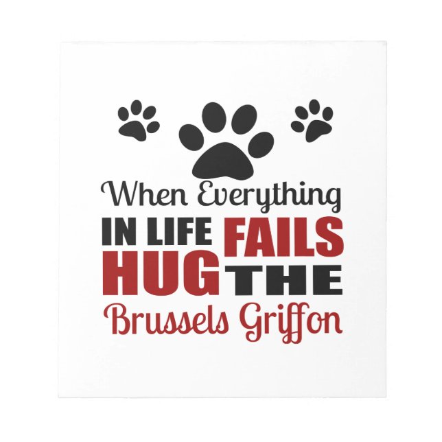 Hug The Brussels Griffon Dog Notizblock (Vorderseite)