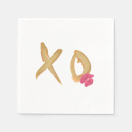 Hug und Kiss Lips XO Napkins Serviette