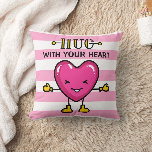 Hug With Your Heart Throw Pillows Kissen (Decke)