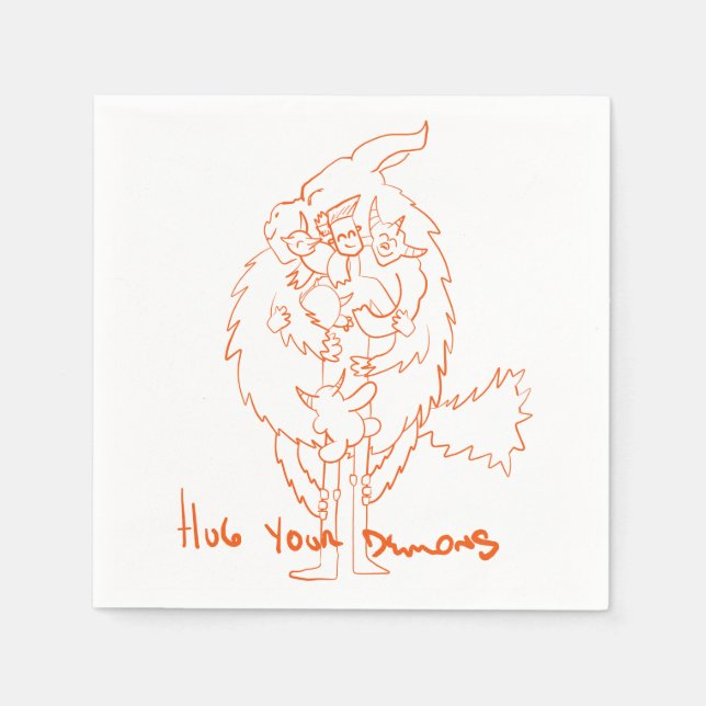 Hug Your Demons Serviette (Vorderseite)