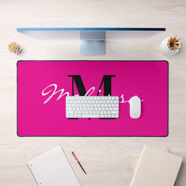 Huge computer mouse pad with custom monogram schreibtischunterlage (Büro 1)