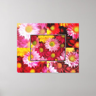 HUGE Daisies Quadtych Art Wrapped Canvas Leinwanddruck