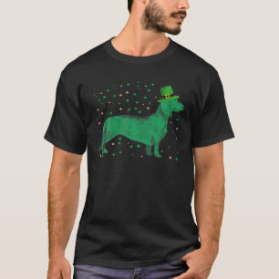 Huge Dog Leprechaun Irish Clover St Patrick's Day T-Shirt