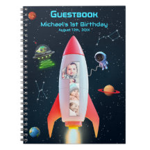 Huge One | Rocket Space 1 Geburtstag Gästebuch