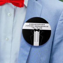 Huge Tuxedo Trauzeuge Wedding Party Button