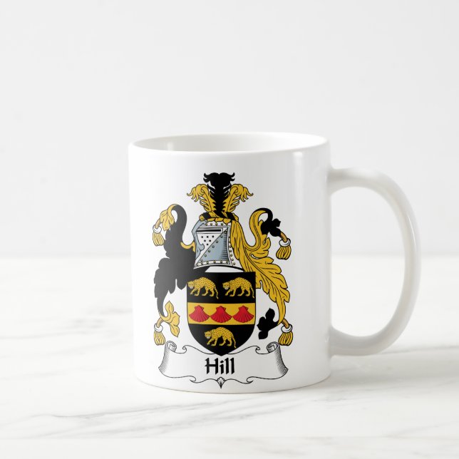 Hügel-Familienwappen Kaffeetasse (Rechts)