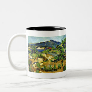 Hügel in der französischen Provence - Paul Cezanne Zweifarbige Tasse