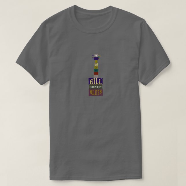Hügel-Land-Blues T-Shirt (Design vorne)