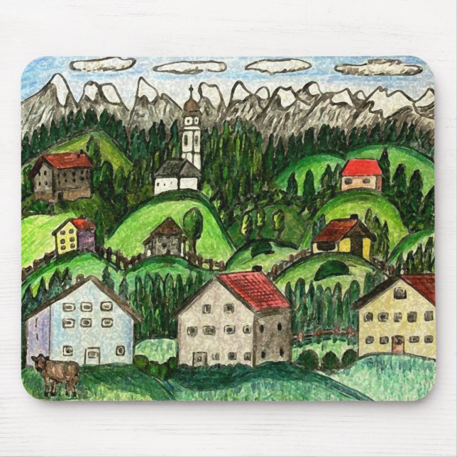 Hügel-Land Mousepad (Vorne)