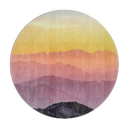 Hügel Landschaft Regenbogenfarben Schneidebrett