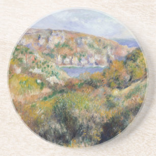 Hügel um die Bucht von Moulin Huet - Renoir Sandstein Untersetzer
