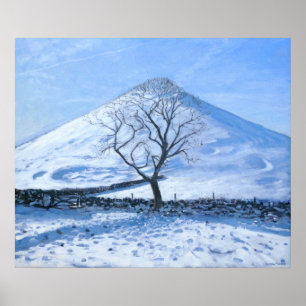 Hügel und Baum Derbyshire 2008 Poster
