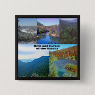 Hügel und Flüsse der Ozarks Button