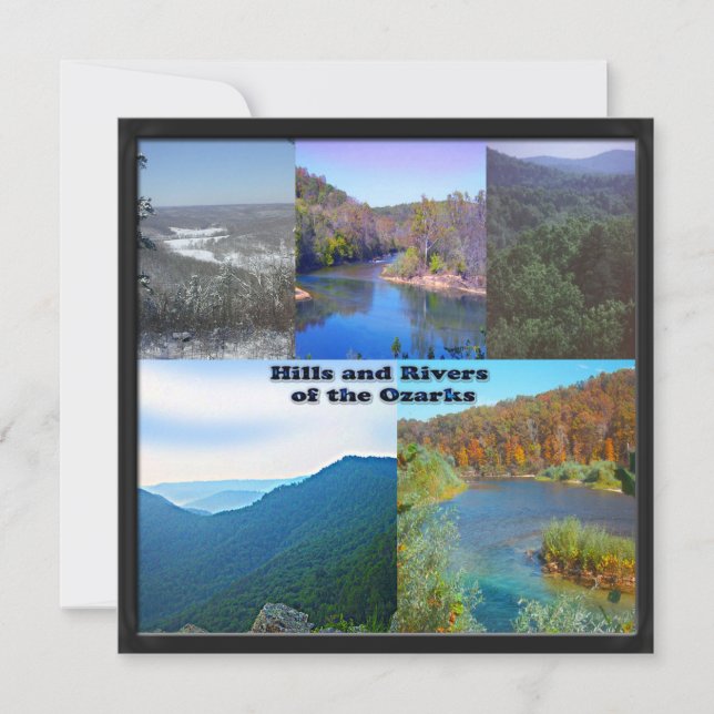 Hügel und Flüsse der Ozarks Einladung (Vorderseite)