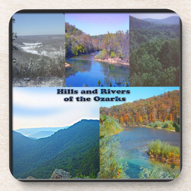Hügel und Flüsse der Ozarks Untersetzer (Vorderseite)