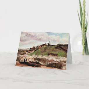 Hügel von Montmartre mit Steinbruch von Vincent va Karte