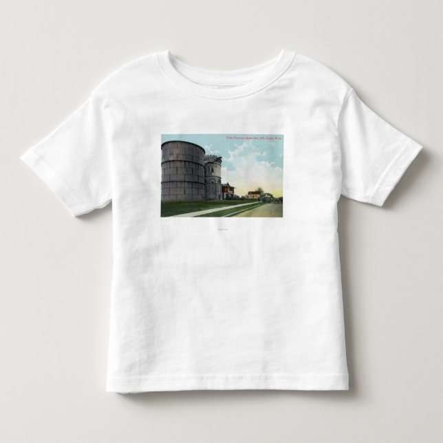 Hügel-Wasserreservoir-Szene der Königin-Anne Kleinkind T-shirt (Vorderseite)