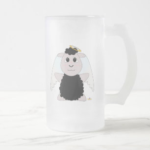 Huggable Angel Black Sheep Mattglas Bierglas