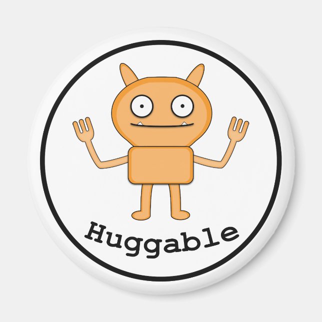 Huggable - Standard, Magnet rond De 2¼ Pouce (Devant)