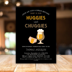 Huggies Chuggies Papa-Windel-Party Baby-Einweihung Einladung