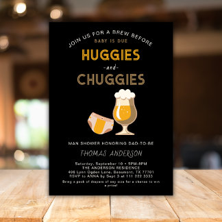 Huggies Chuggies Papa-Windel-Party Baby-Einweihung Einladung