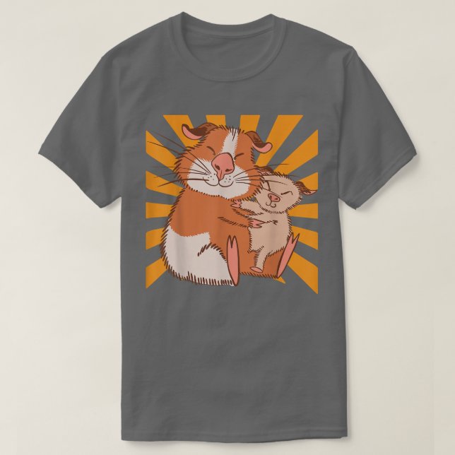 Hugging Guinea Pig Mom  T-Shirt (Design vorne)
