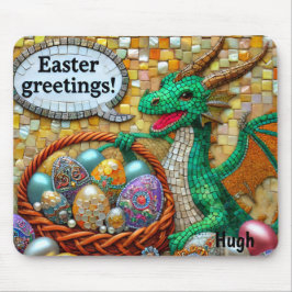HUGH ~ DRAGON'S EASTER GREETINGS Eggs ~ Mousepad