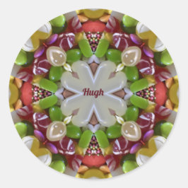 HUGH ~ EASTER CANDY ~ RUNDER AUFKLEBER