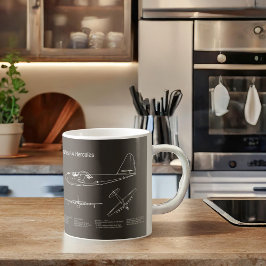 Hughes H-4 Hercules Spruce Goose - Flugzeugpläne Kaffeetasse