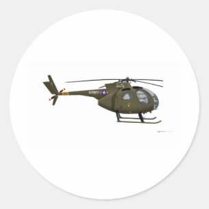 Hughes OH-6 Cayuse Cav Runder Aufkleber