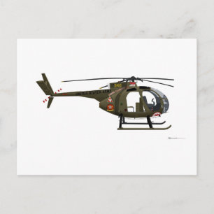 Hughes OH-6 Cayuse Miss Clawd Postkarte