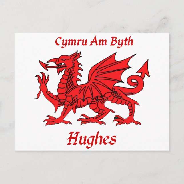 Hughes Welsh Dragon Postkarte (Vorderseite)