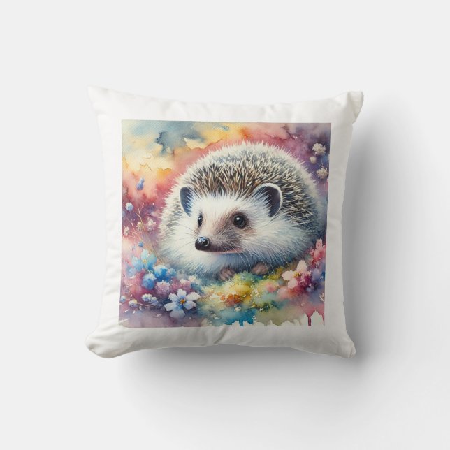 Hughs Hedgehog 180724AREF158 - Watercolor Kissen (Vorderseite)