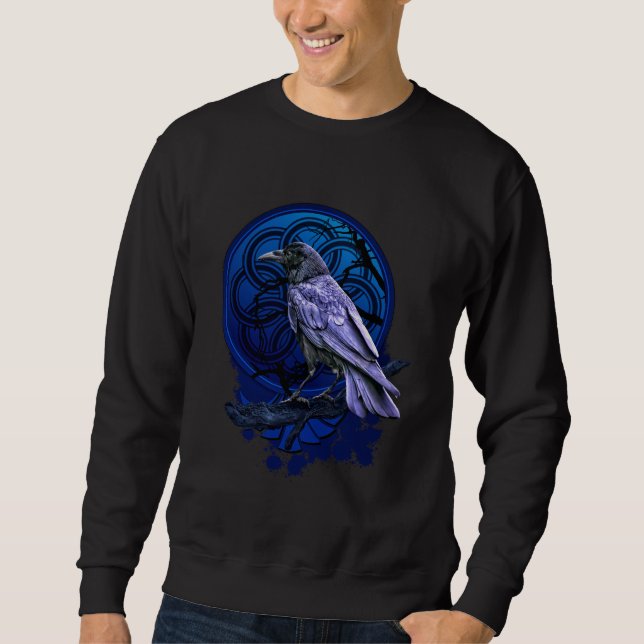 Huginn the Raven Midnight Nordic Tidings Sweatshirt (Vorderseite)