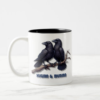Huginn und Muninn Tasse, Odins Ravens Zweifarbige Tasse