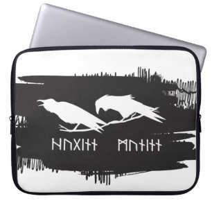Huginn und Muninn Wikinger Raben nordeuropäische T Laptopschutzhülle