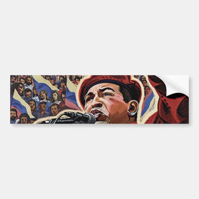 Hugo Chavez - Stil der Cartoon Revolution Autoaufkleber (Vorne)
