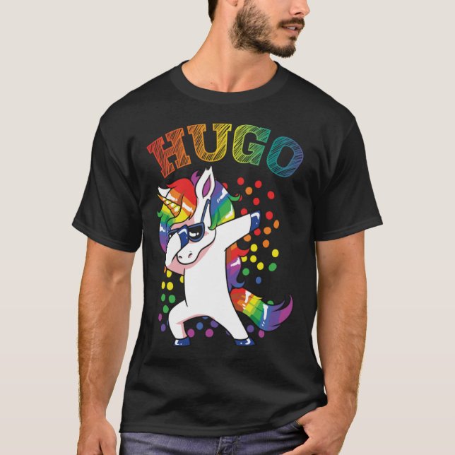 Hugo Dabbing Unicorn T-Shirt (Vorderseite)