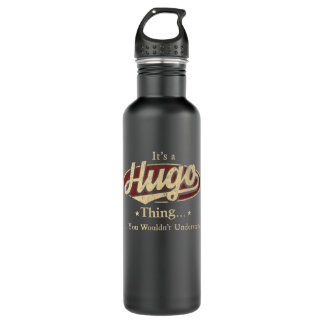 Hugo Sache Name Wasser Flasche Edelstahlflasche