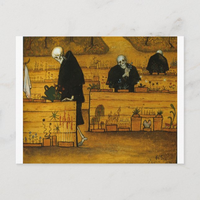 Hugo Simbergs Garten des Todes Postkarte (Vorderseite)