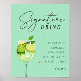 Hugo Spritz Signature Drink Paare Dusche Poster