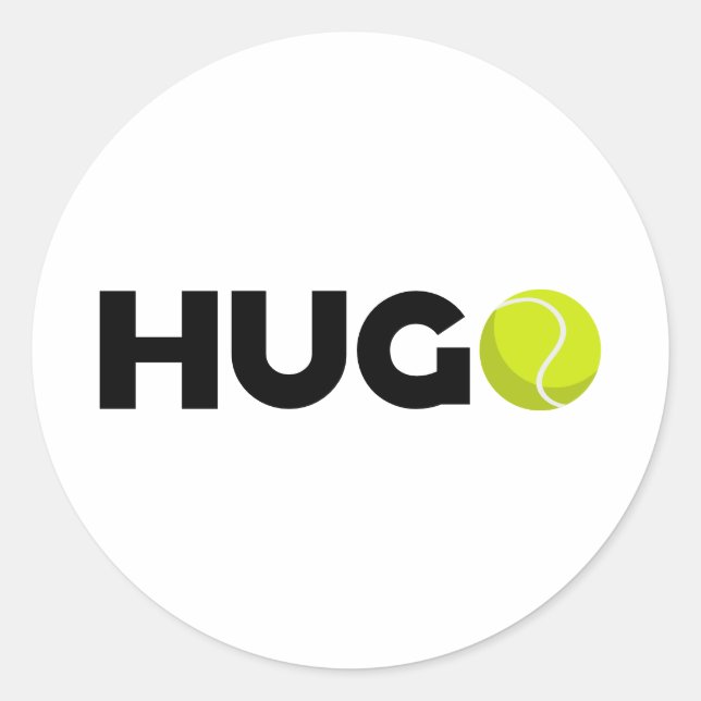 Hugo Tennis Runder Aufkleber (Vorderseite)