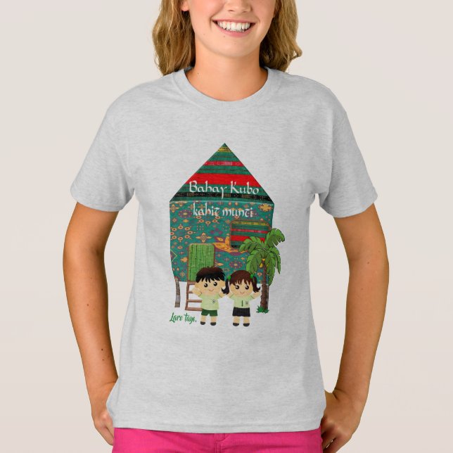 Hugot line "Laro tayo", Bahay Kubo, Philippinen T-Shirt (Vorderseite)