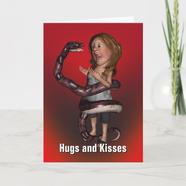 Hugs and Kisses Birthday Karte (Vorderseite)