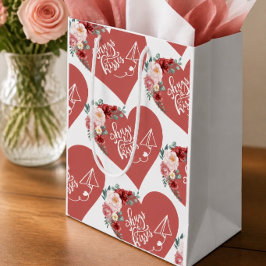 Hugs and Kisses Heart Mittlere Geschenktüte