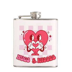 "Hugs and Kisses" Niedliches und liebenswertes r Flachmann